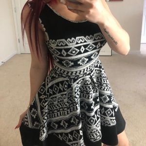 Sexy minidress with stamps